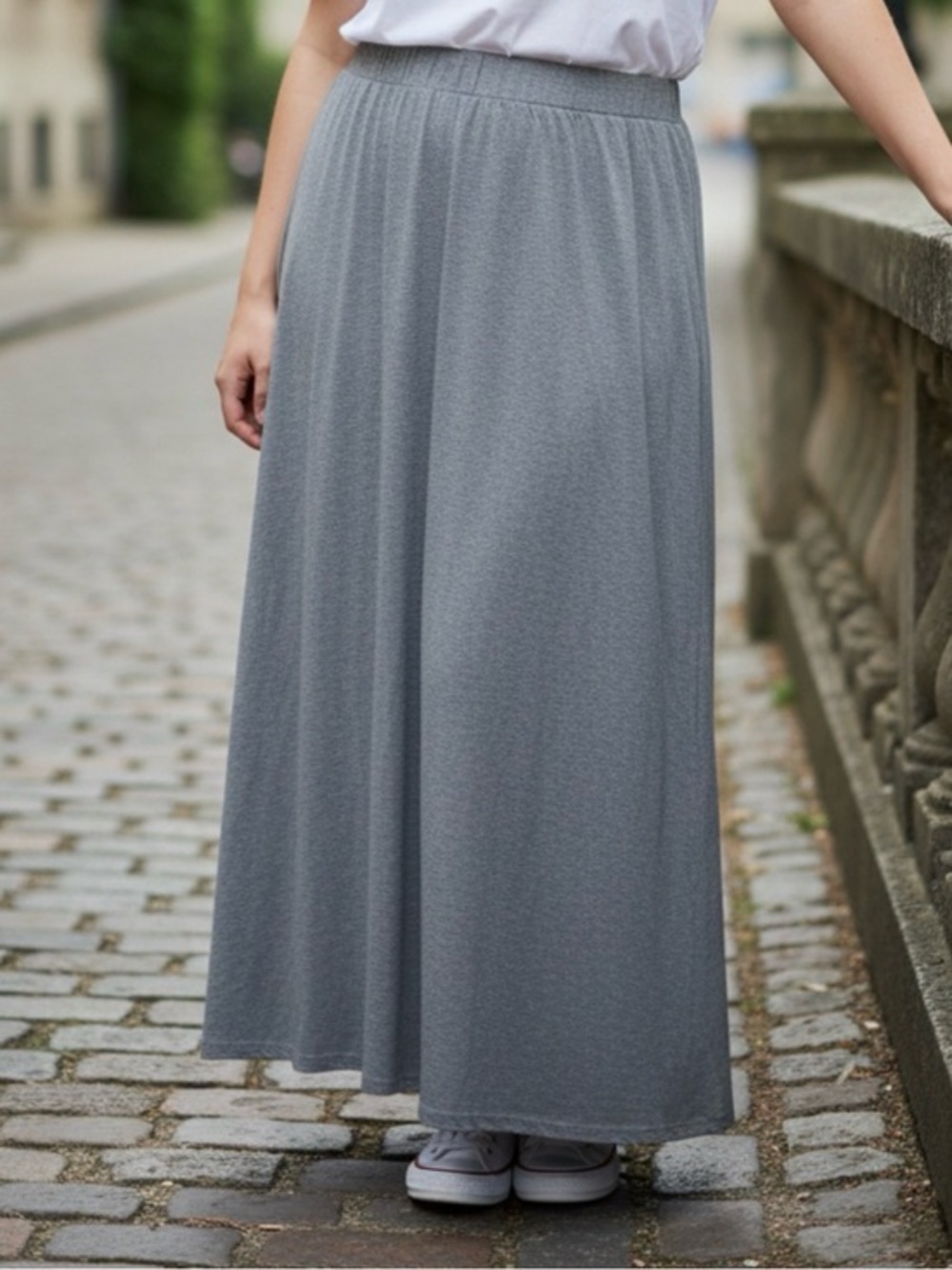 🫶🏻 Faded Glory Maxi Skirt in Charcoal Gray 1X (16W)